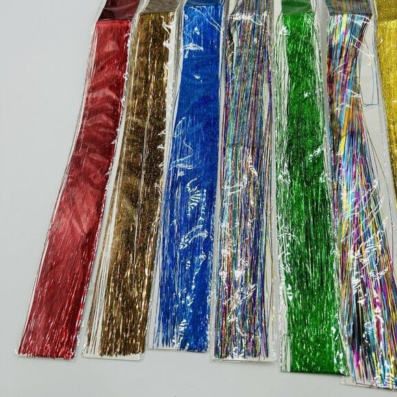 Hair Tinsel Extension 10 Colors 47 Inch Fairy Holographic Sparkle NEW - Picture 4 of 5